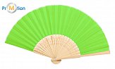 textile fan with green bamboo