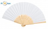 textile fan with bamboo white