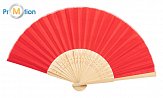 textile fan with bamboo red