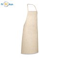 Recycled cotton apron natural color, logo printing