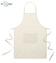 white cotton apron with logo printing