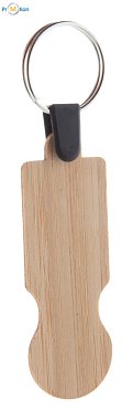 Prívesok na kľúče so žetónom z bambusu