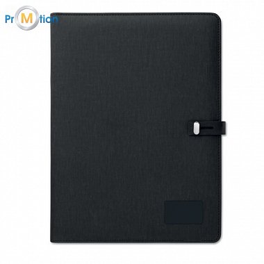 A4 conference folder with 4000 mAh power bank, logo print