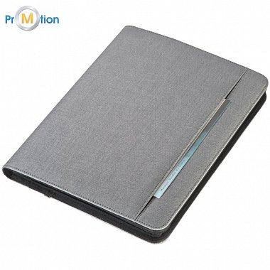 A4 map/document binder with power bank with logo print