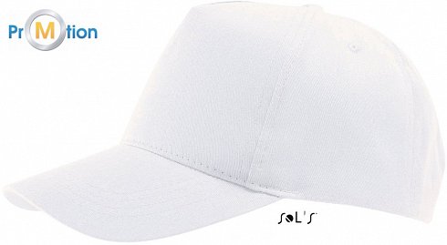 SOL'S | Buzz - 5 panelová kšiltovka white