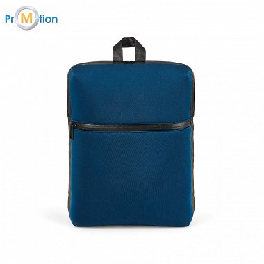 Urban blue backpack with logo print