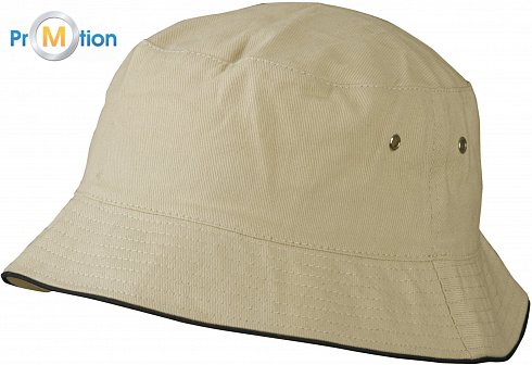 Myrtle Beach | MB 13 - Dětský rybářský klobouk s lemem khaki/black