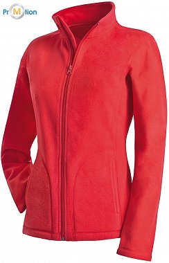 Stedman | Active Fleece Jacket Women - Dámská fleecová bunda scarlet red