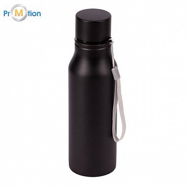 FUN TRIPPING sports bottle 700 ml made of steel, black with logo print