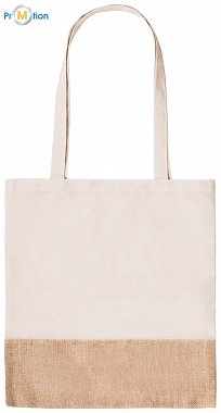 Jute and cotton shopping bag
