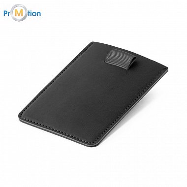 Card cover with RFID protection technology black, logo print