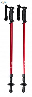 trekking poles red