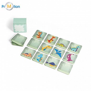 game memory game with dinosaurs, advertising logo printing