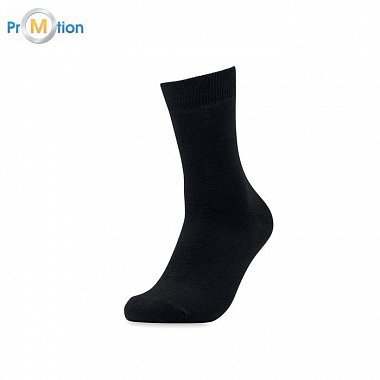 eco socks in gift box M, black, logo print