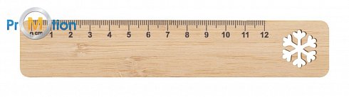 Bamboo Christmas ruler with logo print