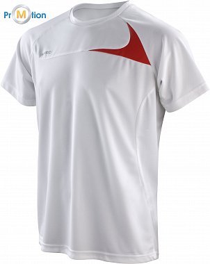 Spiro | S182M - Pánské tréninkové tričko white/red