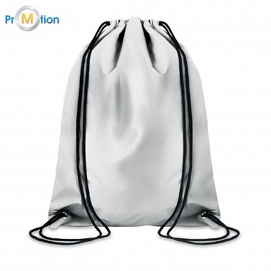 reflective bag with drawstring with logo printing