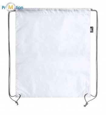 Bag for download from PET bottles with logo print white