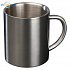 Stainless steel metal mug with logo