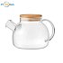 Teapot made of borosilicate glass, logo print