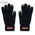 Touch gloves Rpet, black, logo print