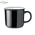 Ceramic vintage mug 400 ml, black, logo print