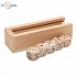 ROLL set of dice, wooden with logo