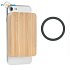 Magnetic wireless charger 10W, bamboo, logo print