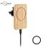 Magnetic wireless charger 15W for the car, logo print, bamboo