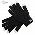 RPET eco touch gloves with black logo print