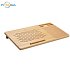 Laptop and smartphone stand, bamboo, logo print