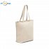 100% cotton shopping bag with zipper, natural color, logo print