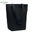 RPET felt shopping bag, black, logo print