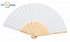 textile fan with bamboo white