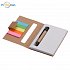ECO BOOK notebook 80x110 / 100 clean pages and ballpoint pen, beige
