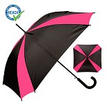 advertising square umbrella pink/black, logo print