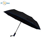 CLARIMO automatic folding umbrella, blue with logo print
