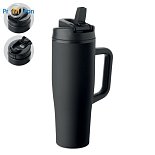 Dvojstenný pohár 900 ml čierna, potlač loga