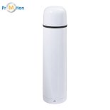 veľká nerezová termoska 1000ml, poltač loga, biela