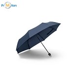 99092 AARON. 21" folding advertising umbrella made of 190T, blue, logo print