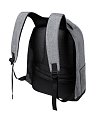 RPET backpack with logo print, gray