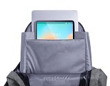 locking security backpack black with logo print 6