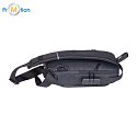 locking security backpack black with logo print 8