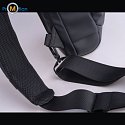 locking security backpack black with logo print 10