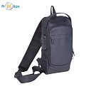 locking security backpack black with logo print