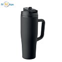 Dvojstenný pohár 900 ml čierna, potlač loga 2