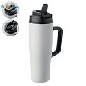 Dvojstenný pohár 900 ml biela, potlač loga