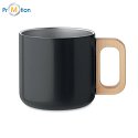 Double wall mug 350 ml, recycled steel, black, logo print