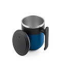 travel thermo mug 400ml with blue logo print