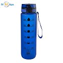 RPET eco-friendly motivational bottle with logo print, blue